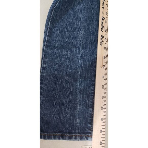 Old Navy Jeans Womens The Diva Size 4 Low-Rise Straight Leg Blue Cotton Blend - Picture 8 of 11
